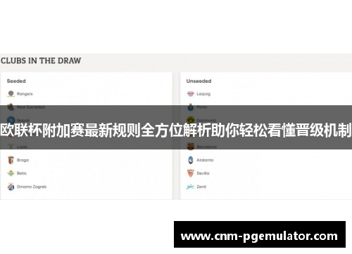 欧联杯附加赛最新规则全方位解析助你轻松看懂晋级机制 欧联杯附加赛最新规则全方位解析助你轻松看懂晋级机制